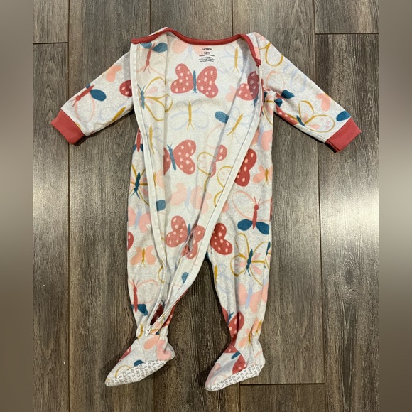 2 Carters Fleece Footed Sleepers - Picture 9 of 13